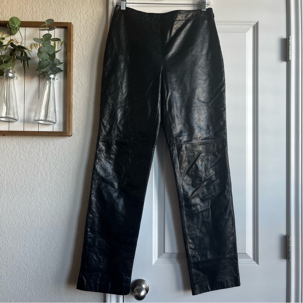 vintage 2000s y2k 100% leather pants
